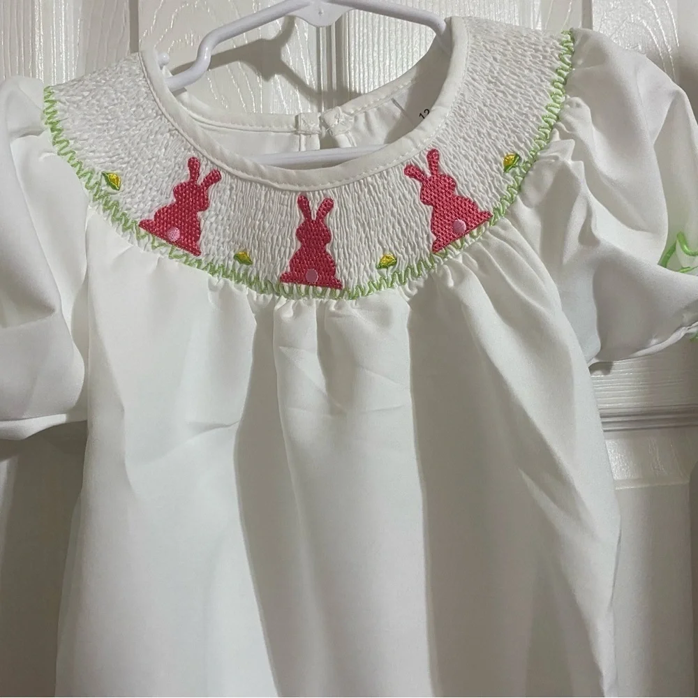 New Smocked Easter Bubble Romper